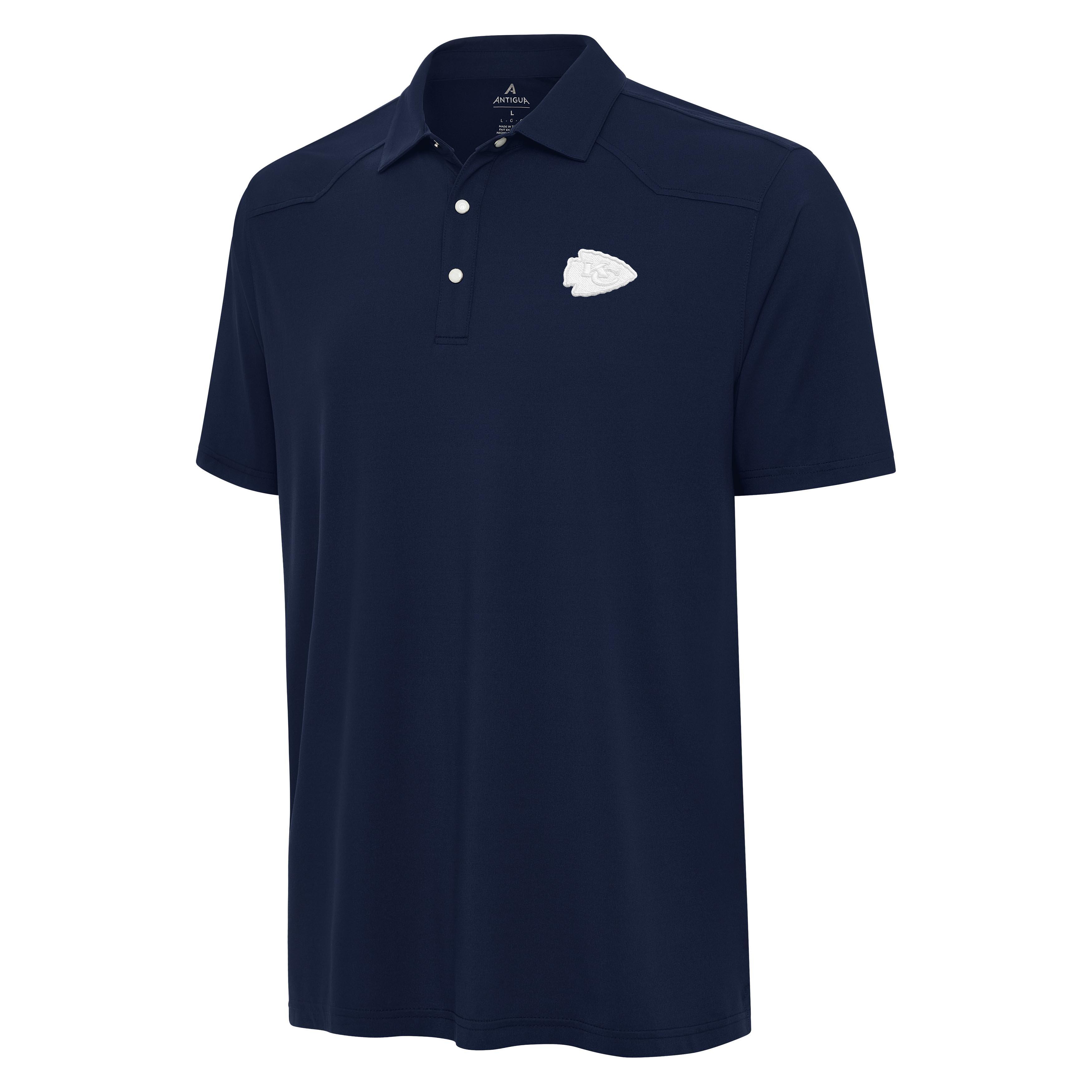 Antigua Men's Kansas City Chiefs Western Polo-Navy